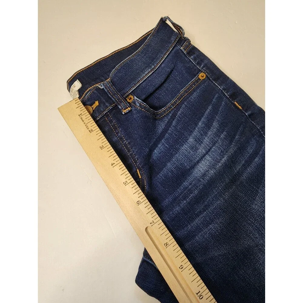 J. Crew Stretch Skinny Jeans Womens 28 Dark Wash Low Rise Denim